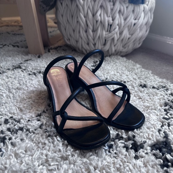 Madewell Tayla Sandal Black Leather  Size 7 - Picture 4 of 7